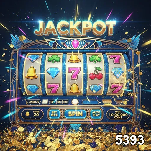 Imagem de uma máquina caça-níquel no site 5393, destacando o jogo Slot 06 com símbolos coloridos e brilho chamativo.